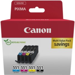 ORIGINAL Canon Multipack nero / ciano / magenta / giallo CLI-551 6509B015