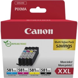 ORIGINAL Canon Multipack nero / ciano / magenta / giallo CLI-581 XXL 1998C007 ~8764 Seiten