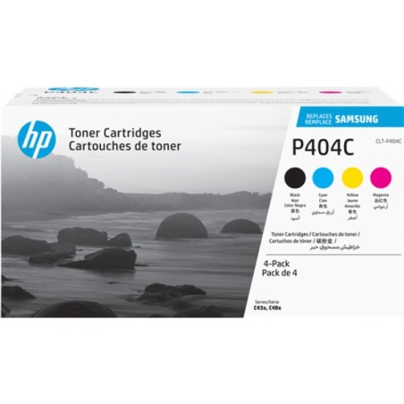 ORIGINAL Samsung Multipack nero / ciano / magenta / giallo CLT-P404C SU365A rainbow kit