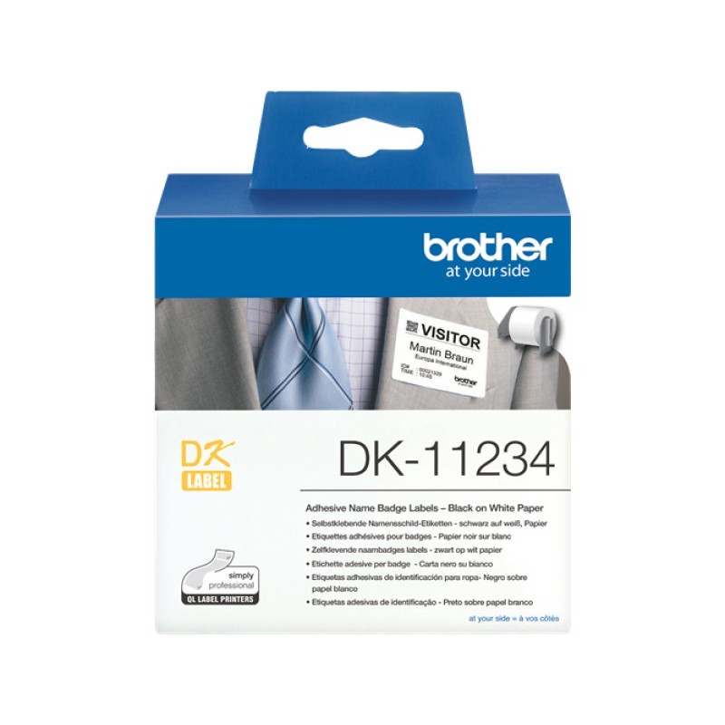 ORIGINAL Brother Etichette Nero su bianco DK-11234