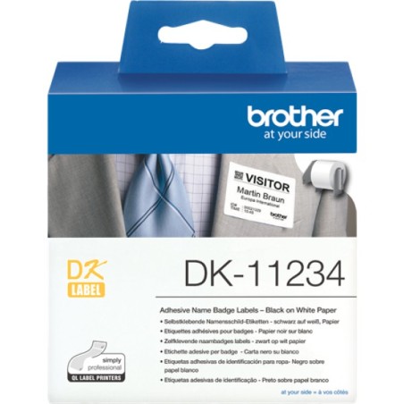 ORIGINAL Brother Etichette Nero su bianco DK-11234