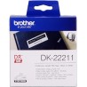 ORIGINAL Brother Etichette Nero su bianco DK-22211 etichetta a lunghezza continua, 29mm x 15,24 m bianco
