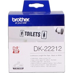 ORIGINAL Brother Etichette Nero su bianco DK-22212 etichetta a lunghezza continua, 62mm bianco 15,24m