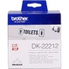 ORIGINAL Brother Etichette Nero su bianco DK-22212 etichetta a lunghezza continua, 62mm bianco 15,24m