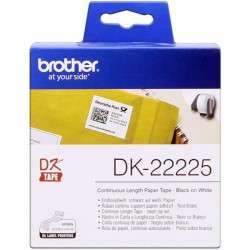 ORIGINAL Brother Etichette Nero su bianco DK-22225 etichetta a lunghezza continua, 38mm x 30,48m