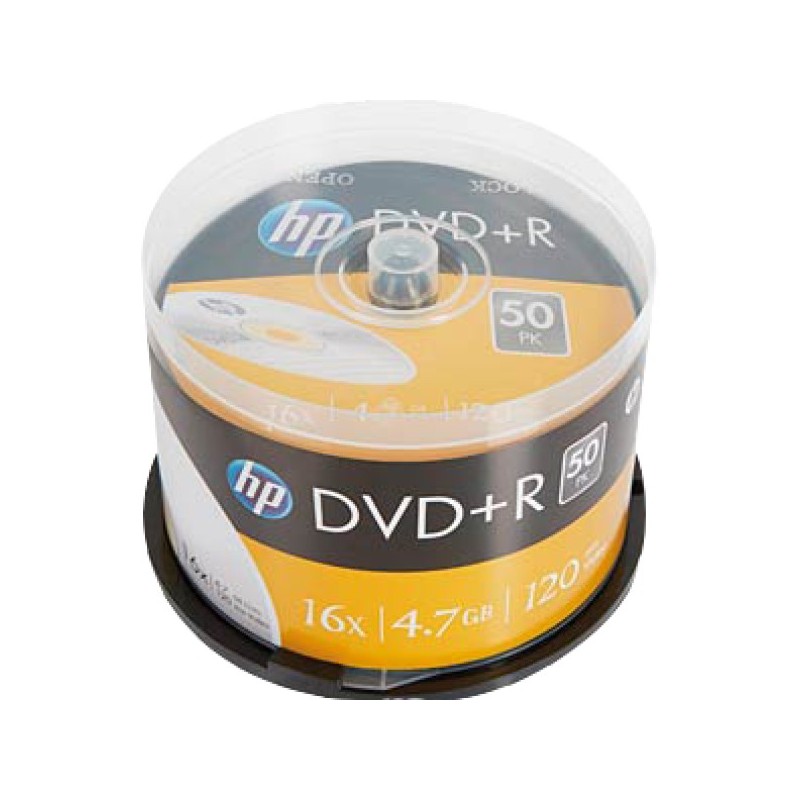 ORIGINAL HP Accessori per computer DRE00026 DVD+R 4.7GB/120Min/16x Cakebox (50 Disc)