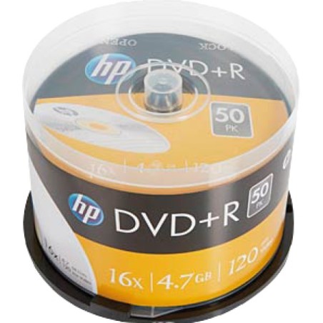 ORIGINAL HP Accessori per computer DRE00026 DVD+R 4.7GB/120Min/16x Cakebox (50 Disc)