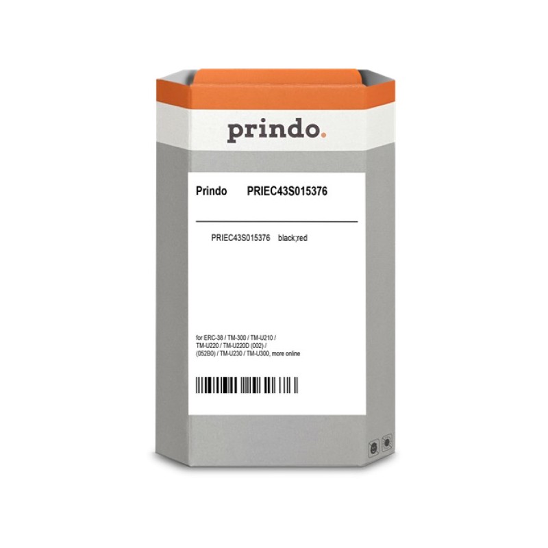 ORIGINAL Prindo Nastro colorato nero / Rosso ERC-38BR PRIEC43S015376