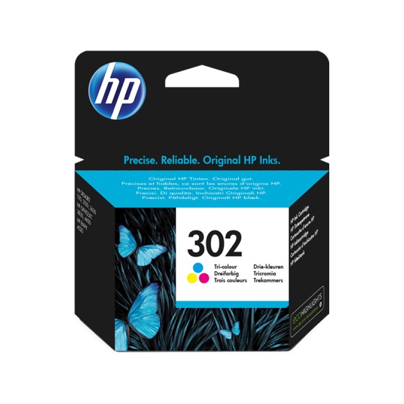 ORIGINAL HP Cartuccia d'inchiostro differenti colori F6U65AE 302 ~150 Seiten