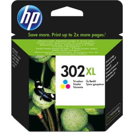 ORIGINAL HP Cartuccia d'inchiostro differenti colori F6U67AE 302 XL ~300 Seiten