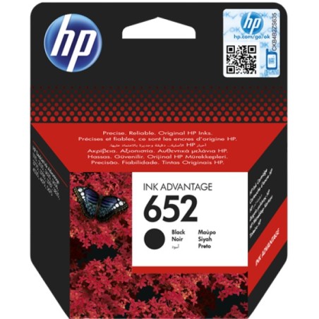 ORIGINAL HP Cartuccia d'inchiostro nero F6V25AE 652 ~360 Seiten