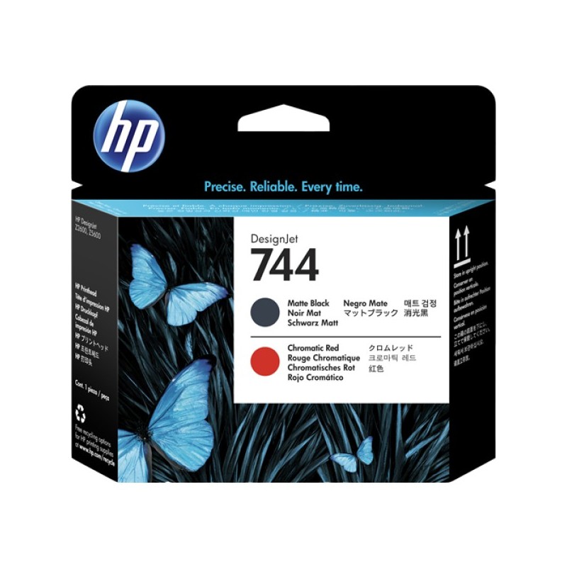 ORIGINAL HP Testina per stampa Nero (opaco) / Rosso F9J88A 744
