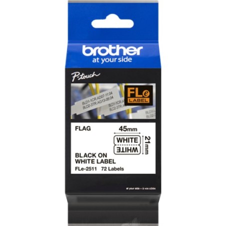 ORIGINAL Brother Etichette Nero su bianco FLe-2511