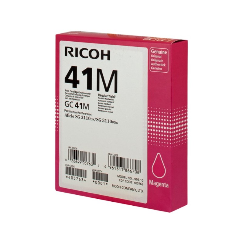 ORIGINAL Ricoh cartuccia gelo magenta GC41MHC 405763 ~2200 Seiten