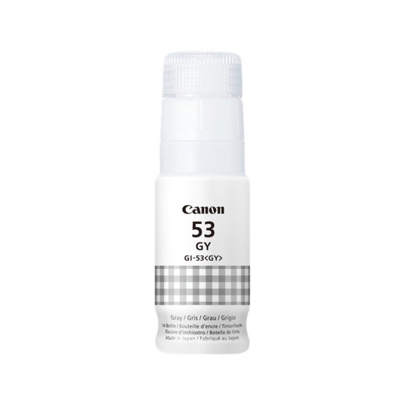 ORIGINAL Canon Cartuccia d'inchiostro Grigio GI-53gy 4708C001 ~8000 Seiten 60ml Flacone d'inchiostro grigio GI-53GY