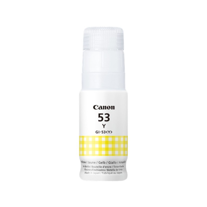 ORIGINAL Canon Cartuccia d'inchiostro giallo GI-53y 4690C001 ~8000 Seiten 60ml Serbatoio d'inchiostro GI-53Y Giallo