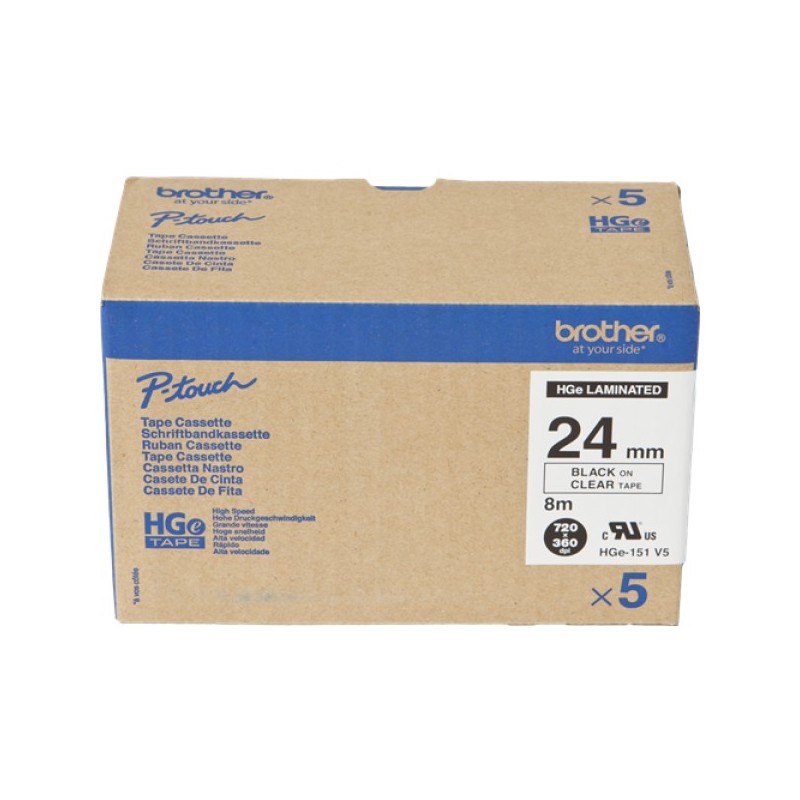 ORIGINAL Brother Nastro Nero su trasparente HGe-151V5