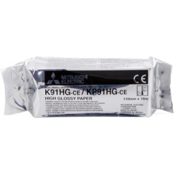 ORIGINAL Mitsubishi Carta Bianco K91HG KP91HG-CE Carta termica, Bobina, 110mm x 18m