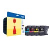 ORIGINAL Brother Multipack nero / ciano / magenta / giallo LC-121 LC121VALBPDR ~300 Seiten 4 cartucce di inchiostro LC121: BK+C+