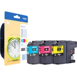 ORIGINAL Brother Multipack ciano / magenta / giallo LC-125XL LC125XLRBWBPDR 3 cartucce d'inchiostro LC125: C+M+Y