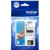 ORIGINAL Brother Multipack nero / ciano / magenta / giallo LC-421 LC421VAL ~800 Seiten