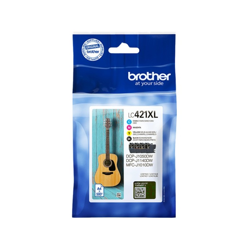 ORIGINAL Brother Multipack nero / ciano / magenta / giallo LC-421XL LC421XLVAL ~2000 Seiten