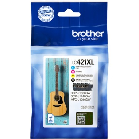 ORIGINAL Brother Multipack nero / ciano / magenta / giallo LC-421XL LC421XLVAL ~2000 Seiten