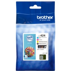 ORIGINAL Brother Multipack nero / ciano / magenta / giallo LC-424 LC424VAL ~3000 Seiten