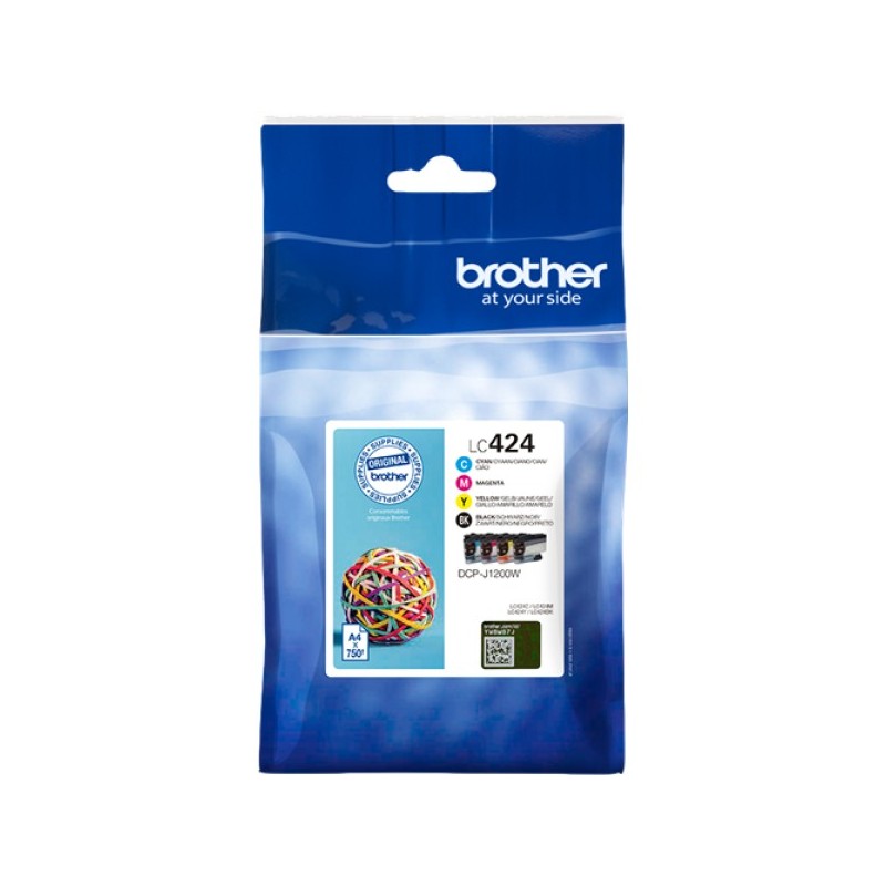 ORIGINAL Brother Multipack nero / ciano / magenta / giallo LC-424 LC424VAL ~3000 Seiten
