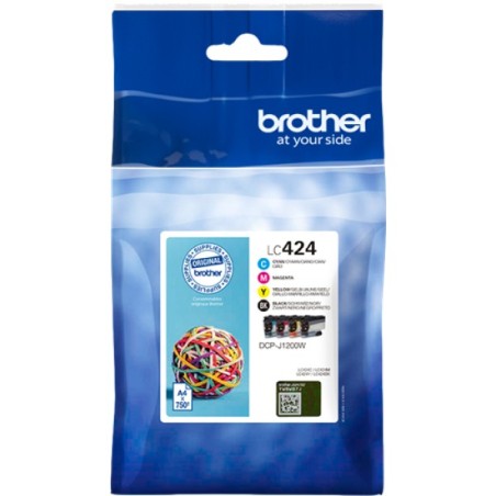 ORIGINAL Brother Multipack nero / ciano / magenta / giallo LC-424 LC424VAL ~3000 Seiten
