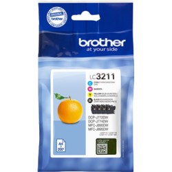 ORIGINAL Brother Multipack nero / ciano / magenta / giallo LC-3211 LC3211VALDR