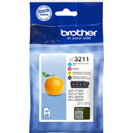 ORIGINAL Brother Multipack nero / ciano / magenta / giallo LC-3211 LC3211VALDR
