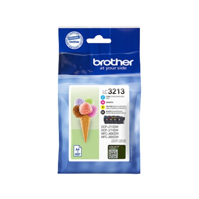 ORIGINAL Brother Multipack nero / ciano / magenta / giallo LC-3213 LC3213VALDR