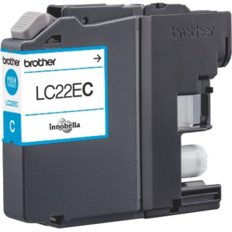 ORIGINAL Brother Cartuccia d'inchiostro ciano LC22EC LC-22E ~1200 Seiten 11,8ml