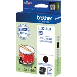 ORIGINAL Brother Cartuccia d'inchiostro nero LC22UBK LC-22U ~2400 Seiten