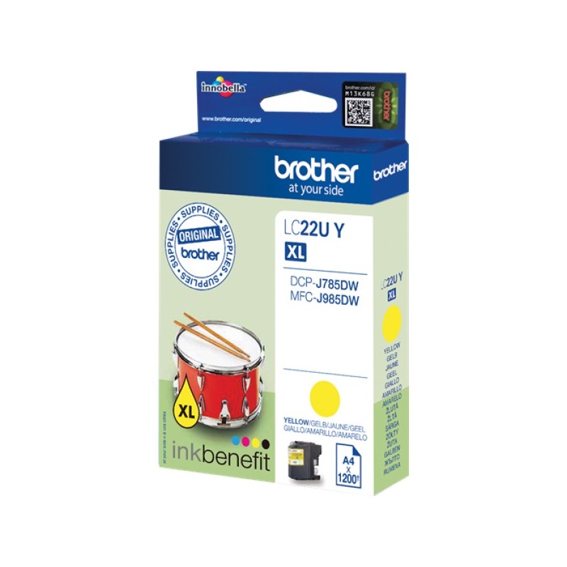 ORIGINAL Brother Cartuccia d'inchiostro giallo LC22UY LC-22U ~1200 Seiten