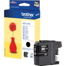 ORIGINAL Brother Cartuccia d'inchiostro nero LC121BK LC-121 ~300 Seiten 7,1ml