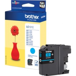 ORIGINAL Brother Cartuccia d'inchiostro ciano LC121C LC-121 ~300 Seiten 3,9ml