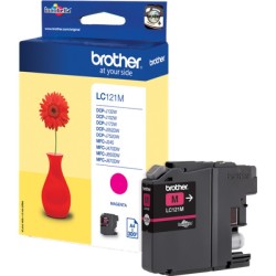 ORIGINAL Brother Cartuccia d'inchiostro magenta LC121M LC-121 ~300 Seiten 3,9ml