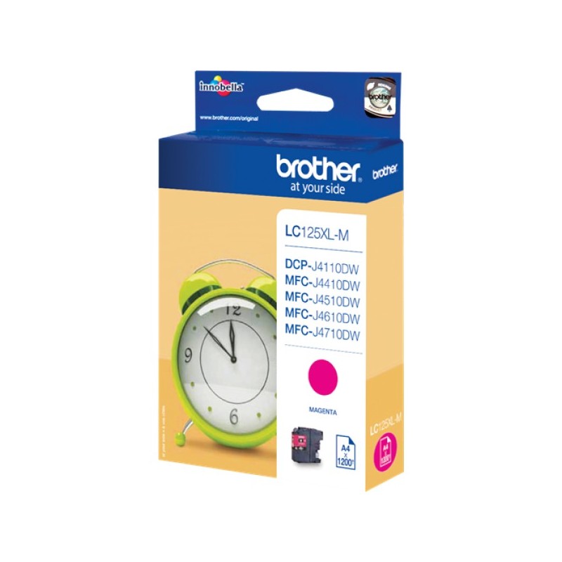 ORIGINAL Brother Cartuccia d'inchiostro magenta LC125XLM LC-125XL ~1200 Seiten