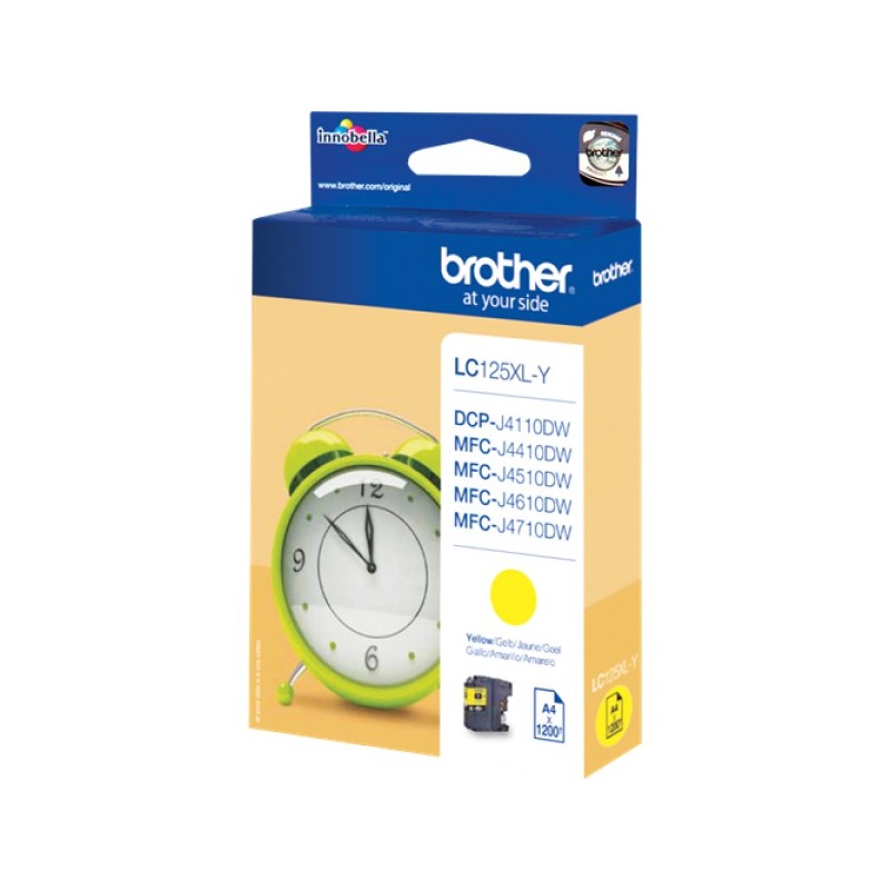 ORIGINAL Brother Cartuccia d'inchiostro giallo LC125XLY LC-125XL ~1200 Seiten
