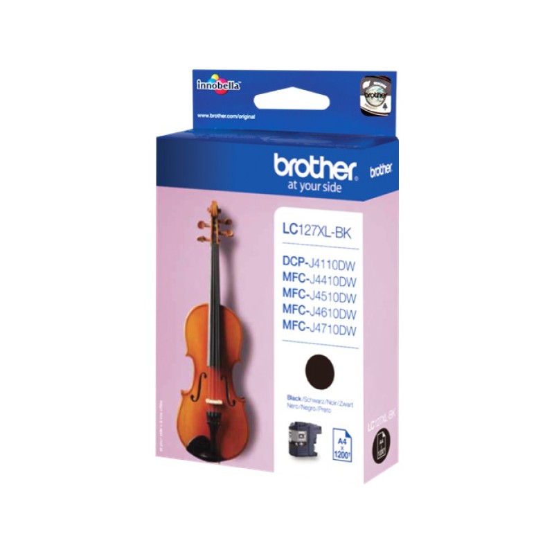 ORIGINAL Brother Cartuccia d'inchiostro nero LC127XLBK LC-127XL ~1200 Seiten