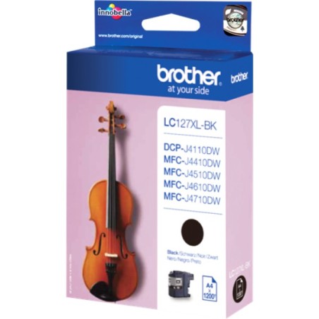 ORIGINAL Brother Cartuccia d'inchiostro nero LC127XLBK LC-127XL ~1200 Seiten