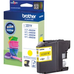 ORIGINAL Brother Cartuccia d'inchiostro giallo LC221Y LC-221 ~260 Seiten 3,9ml