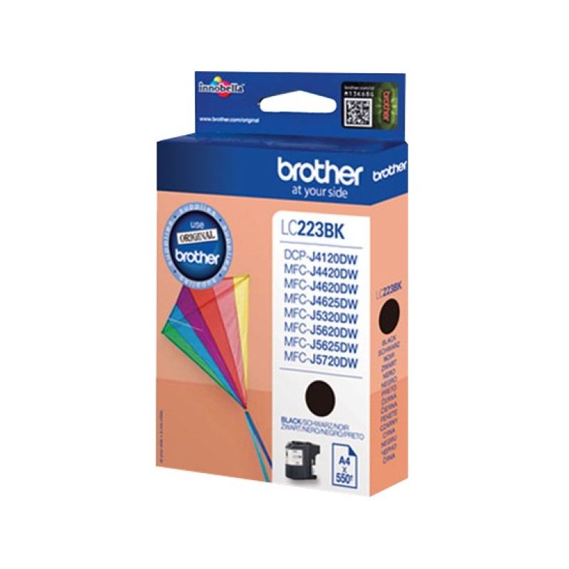 ORIGINAL Brother Cartuccia d'inchiostro nero LC223BK LC-223 ~550 Seiten 11,8ml
