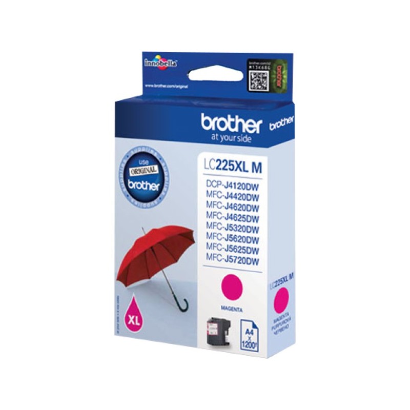 ORIGINAL Brother Cartuccia d'inchiostro magenta LC225XLM LC-225XL ~1200 Seiten 11,8ml