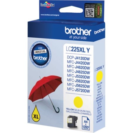 ORIGINAL Brother Cartuccia d'inchiostro giallo LC225XLY LC-225XL ~1200 Seiten 11,8ml