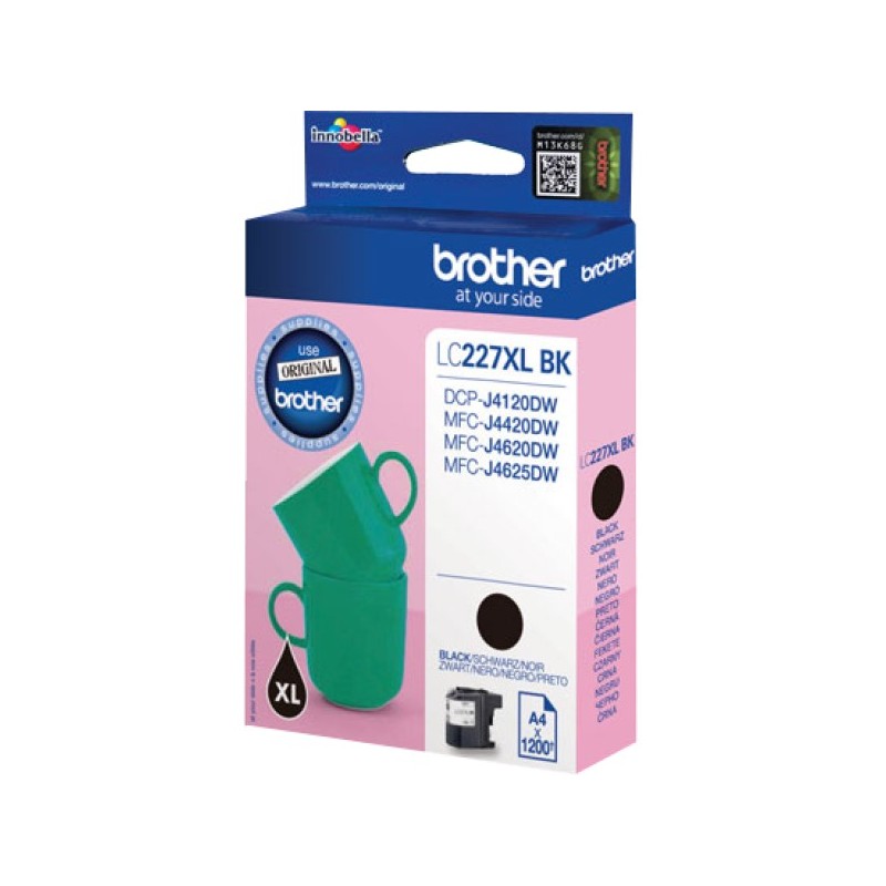 ORIGINAL Brother Cartuccia d'inchiostro nero LC227XLBK LC-227XL ~1200 Seiten 25ml