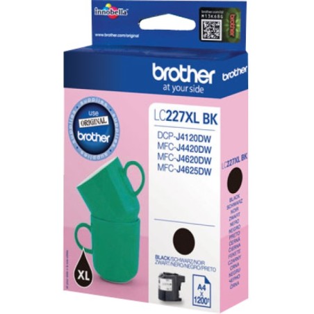 ORIGINAL Brother Cartuccia d'inchiostro nero LC227XLBK LC-227XL ~1200 Seiten 25ml