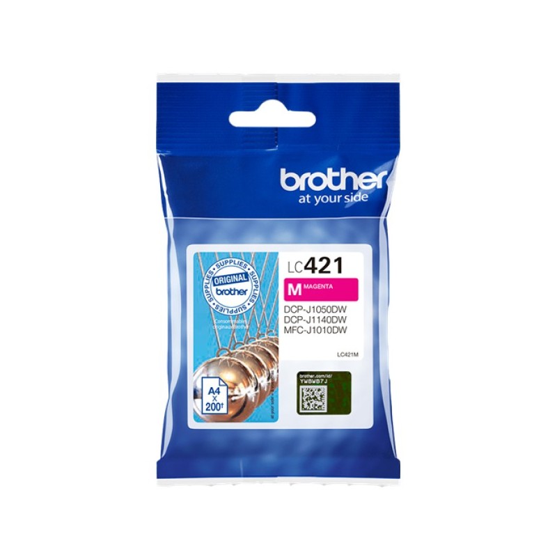 ORIGINAL Brother Cartuccia d'inchiostro magenta LC421M LC-421M ~200 Seiten